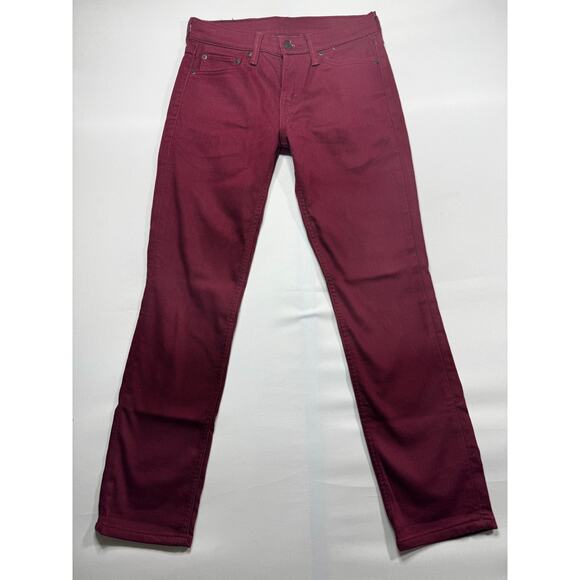 Levi's 511 Men's Slim Fit Straight Leg Red Denim Jeans - Size 29x30 (29x29.5) - Picture 1 of 5